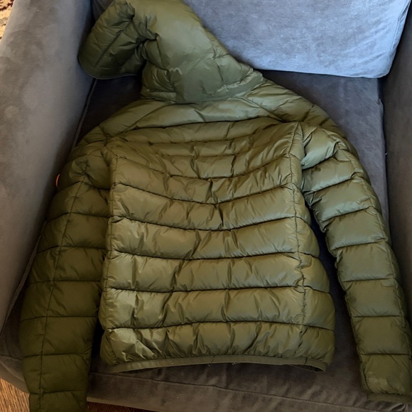 SAVE THE DUCK  Kids Olive green puffer jacket - Picture 7 of 8